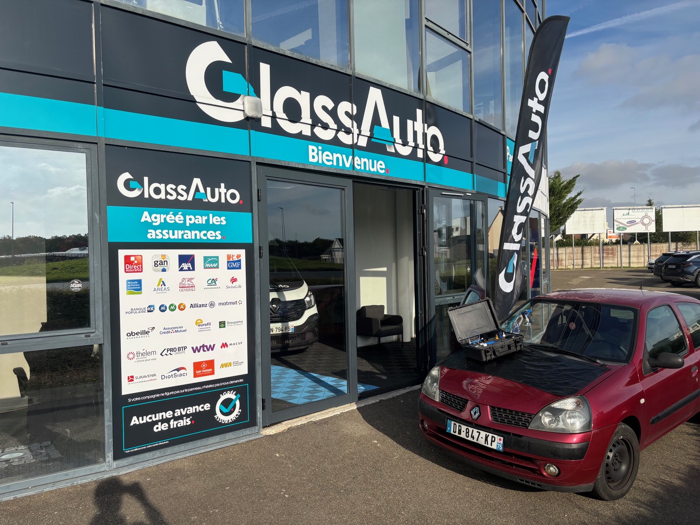 Glass auto devanture